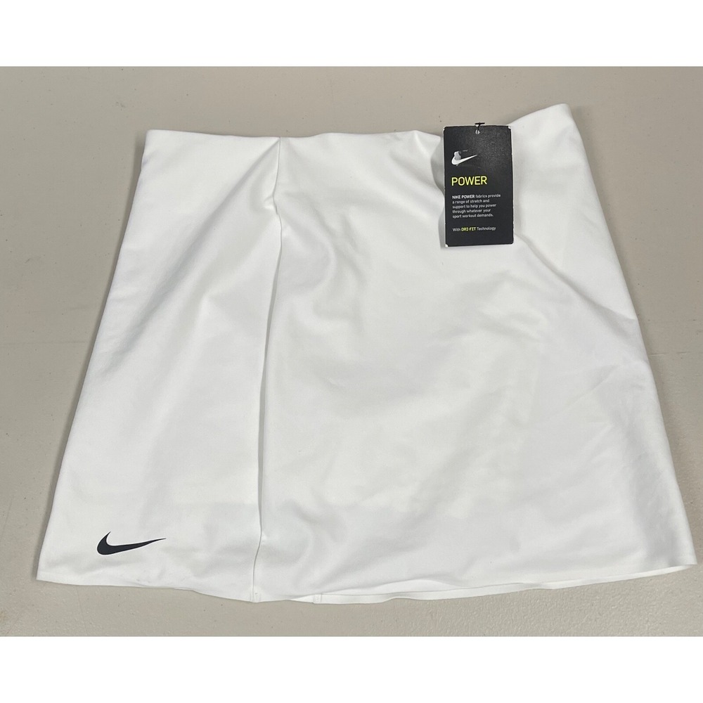 Nike Women's Court Power Spin Tennis Skirt, WITH INNER SHORTWhite/Black, X-Large
